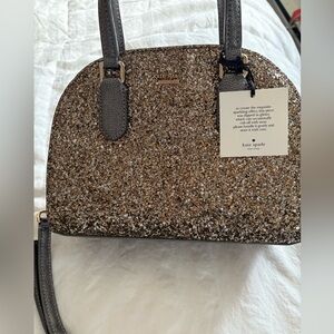 Kate Spade Glitter Dome Satchel - Gold and Gray